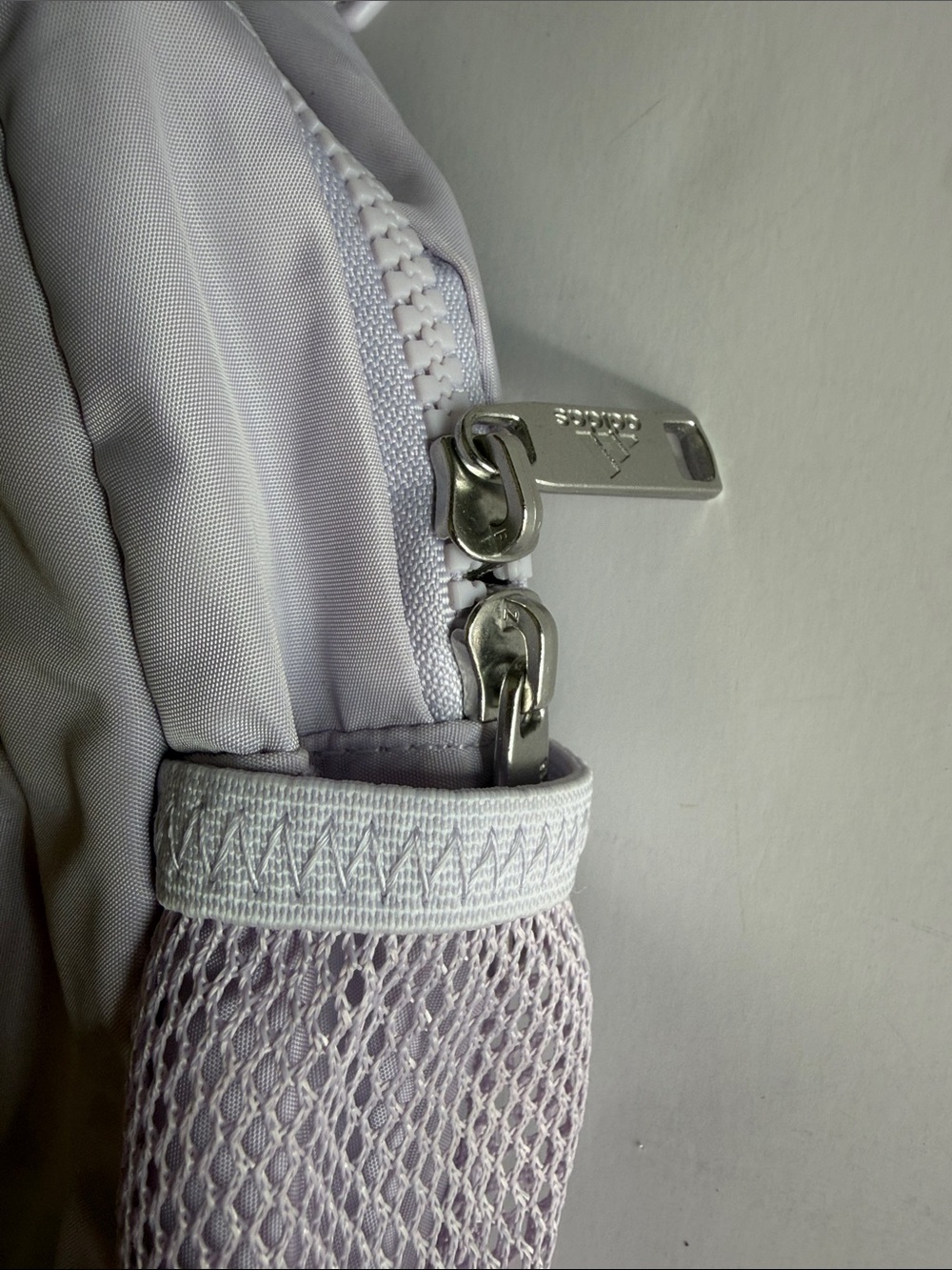 Adidas Mini Backpack Light Lavender Purple Iridescent Logo - Picture 4 of 9